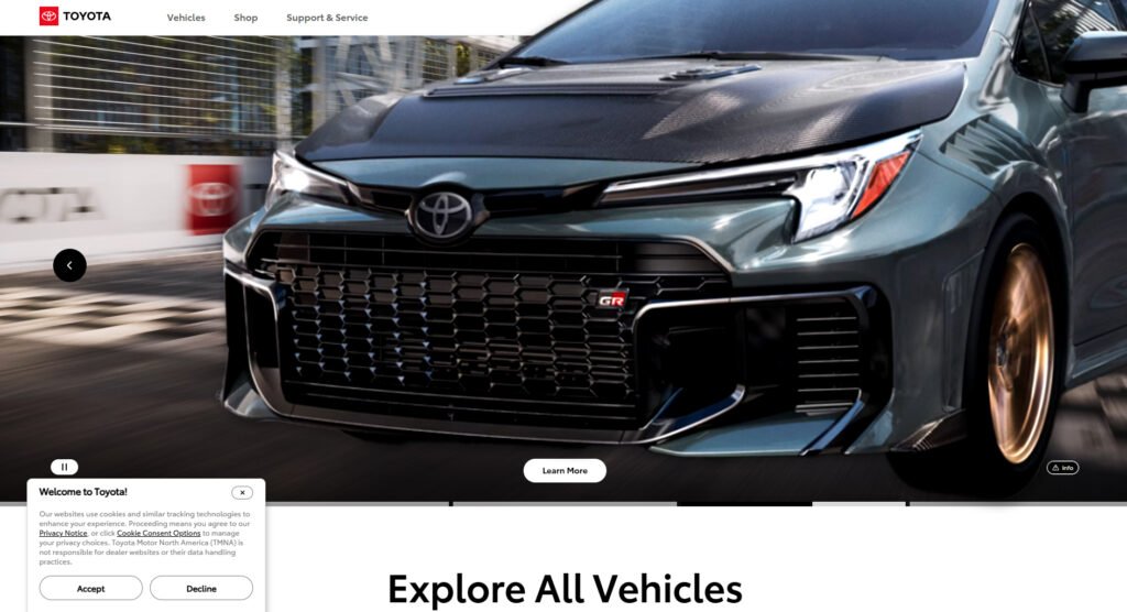 The Decline Button On Toyota.com Was Allegedly There For Show