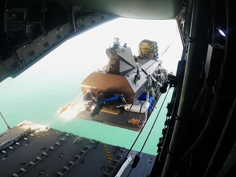 The UK Navy is hurling drone boats out of planes at 1,300 feet to solve one of their major drawbacks