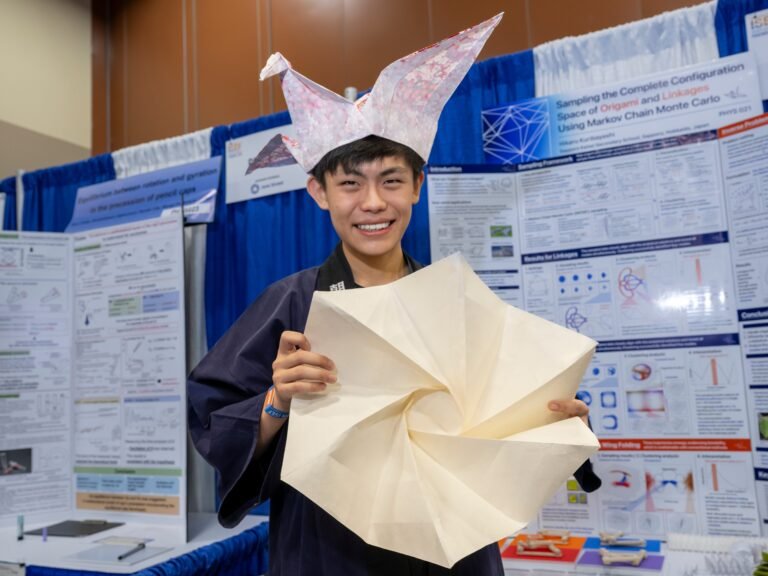 How this 18-year-old’s love of origami helped him win a $100,000 at a science fair