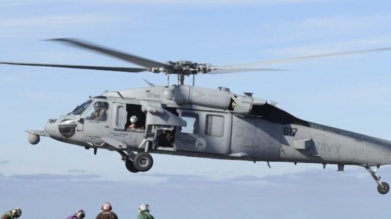 Navy helicopter makes emergency landing in Arabian Sea, one crew missing