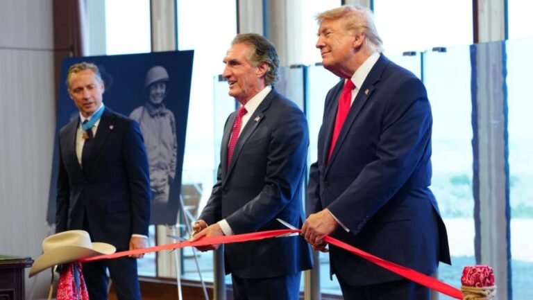 Trump talks to AI Teddy Roosevelt during presidential library visit