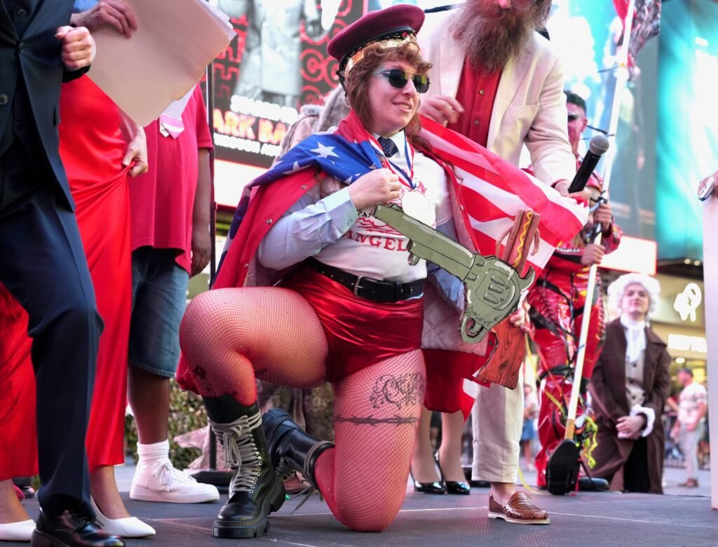 Giant Wieners, Drag Queens, and Curtis Sliwa at “The Most American Pageant Ever!”