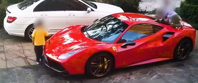 Kids Used A $530,000 Ferrari As A Slide