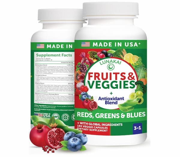 Lunakai Superfood Fruits & Veggies Supplement 30-Servings only $6.36 shipped!