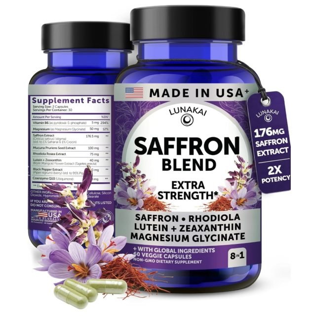 Lunakai Saffron Supplements, 60 count only $10.55 shipped!