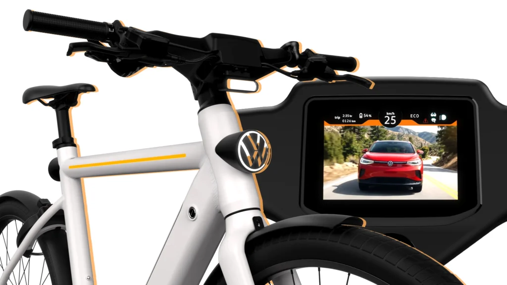 VW’s New E-Bike Has Radar, A Rear Camera, And Fighter-Pilot Glasses