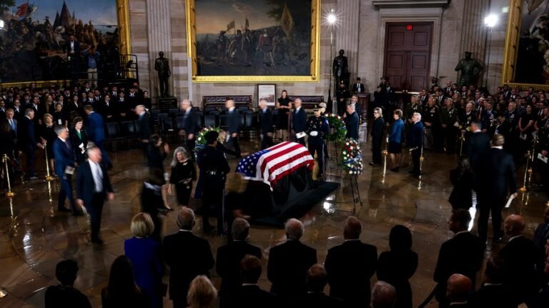 Trump, Senate give tearful goodbye to Lindsey Graham