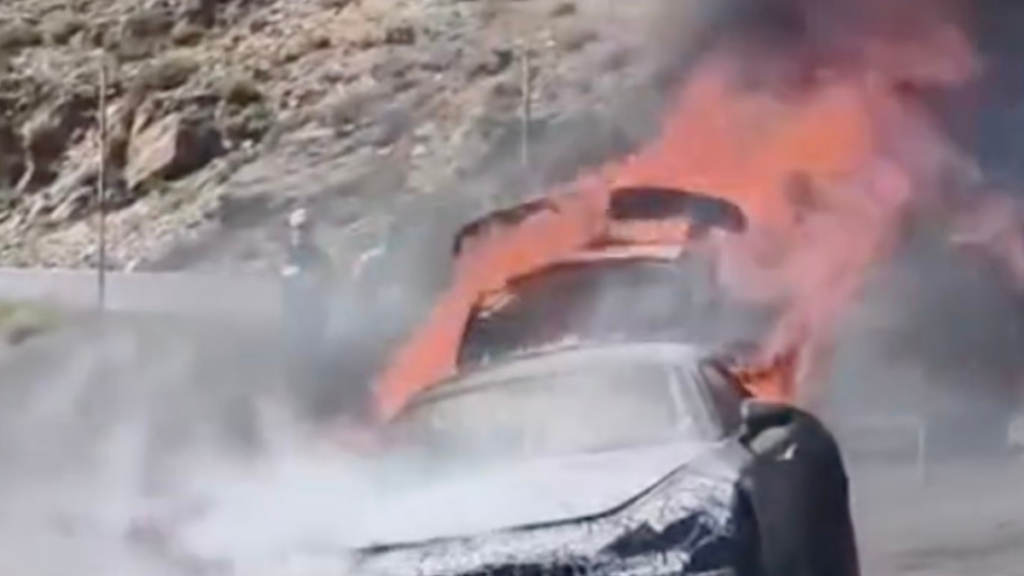 Mercedes-AMG GT Facelift Prototype Goes Up In Flames During Testing