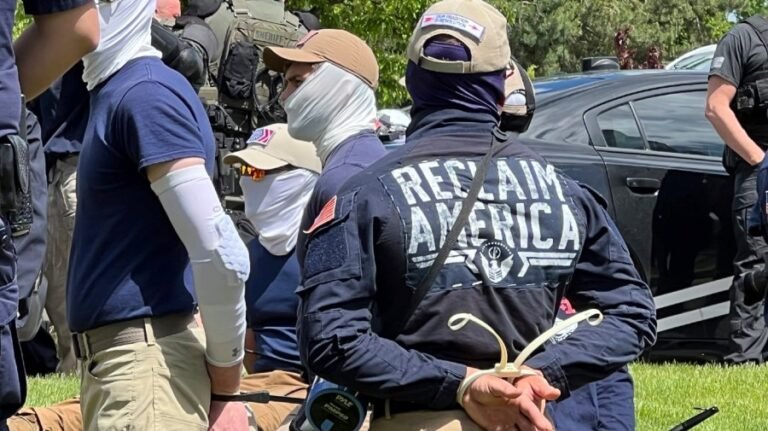 White supremacist group marches on mall