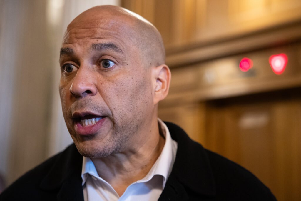 Booker challenges Blanche on claims he can't meet with Epstein victims