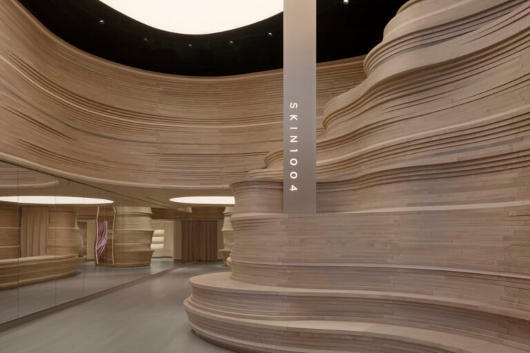 A Layered Wood Landscape Shapes SKIN1004’s SoHo Flagship