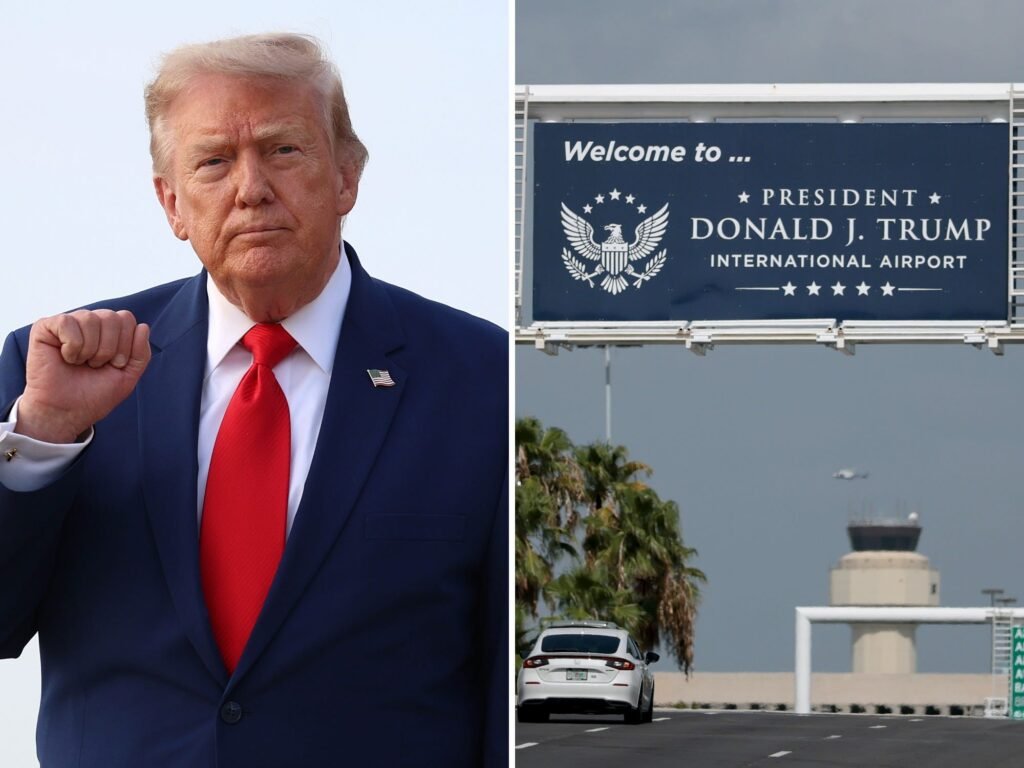 Renaming Florida's Palm Beach airport after Donald Trump cost an estimated $5.5 million. Take a look at the changes.