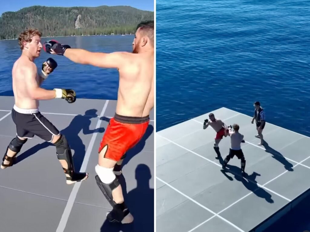 Zuckerberg brings back the floating battle barge to spar with UFC fighter Merab Dvalishvili