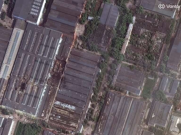 Satellite images show damage at a space center supporting Russia's Starlink rival after a Ukrainian missile strike
