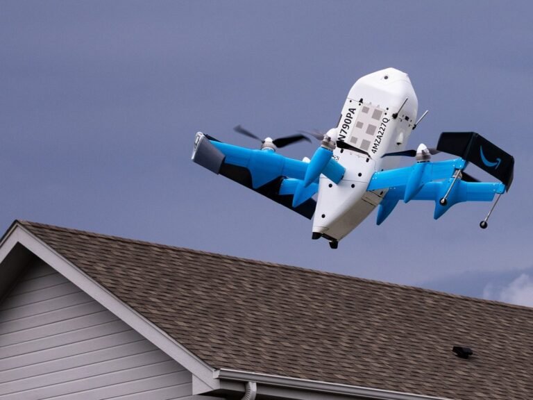 Amazon drone makes a splash after dropping a package in a Texas woman's pool: 'We're living in the Jetsons era'