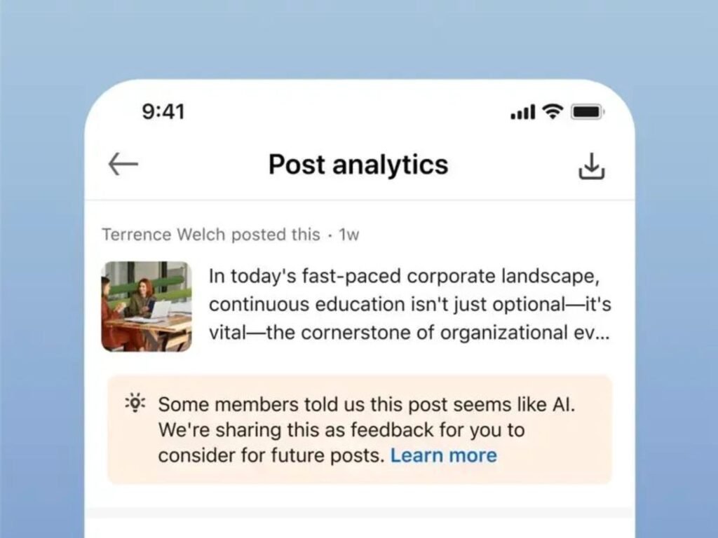 LinkedIn's 'seems like AI slop' button is a hit