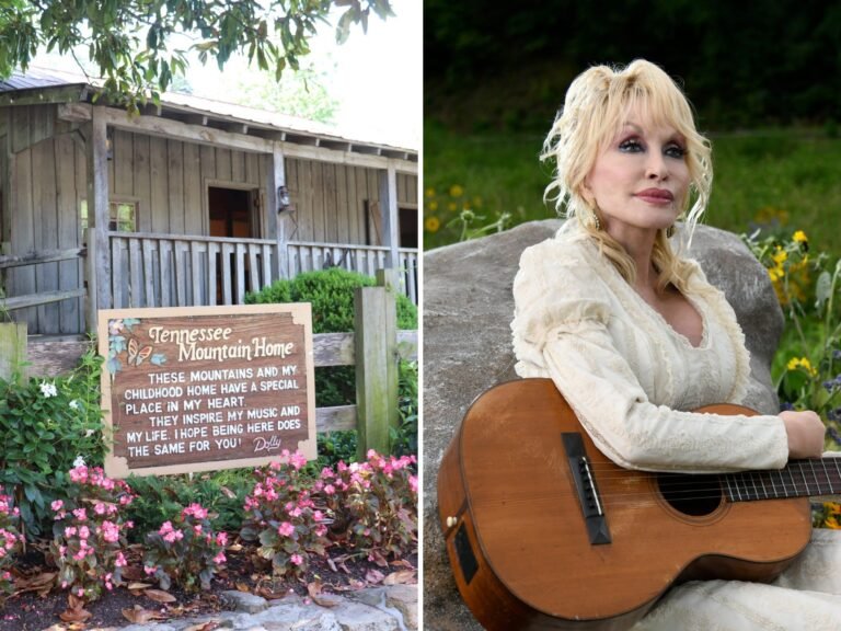 See inside Dolly Parton's childhood home, a 2-room log cabin where she lived with her 11 siblings