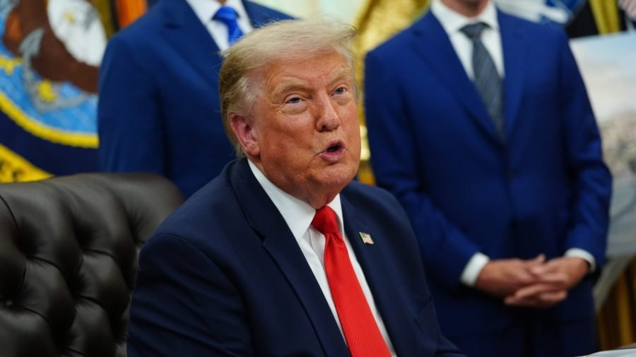 Watch live: Trump speaks amid tariff battles, signs order for 'Lake America'