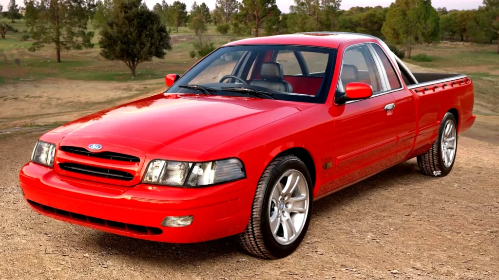 Ford Almost Sold Australia A Crown Vic, And This Render Shows The Falcon Ute It Missed