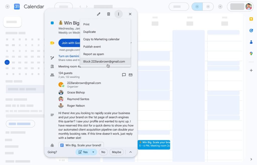 You Can Now Block Annoying People From Spamming Your Google Calendar
