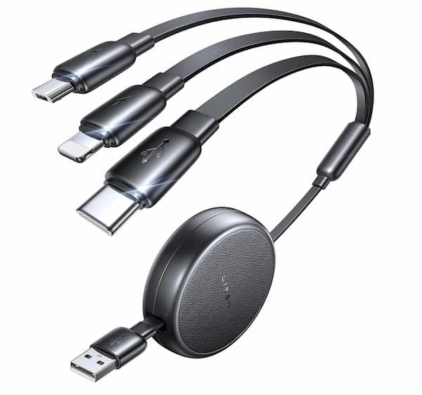 Lisen 3-in-1 Retractable Charging Cable only $5.99!