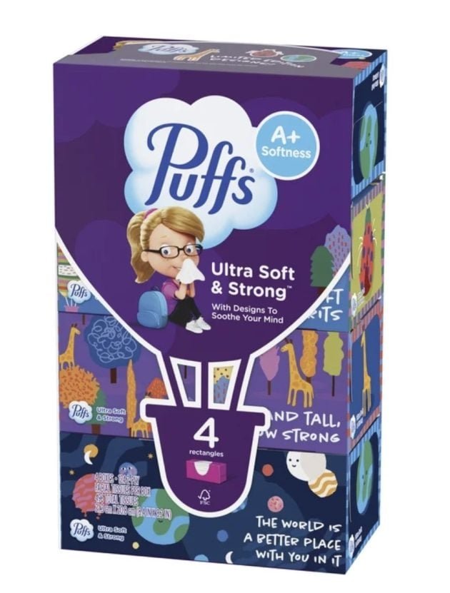 Puffs Ultra Soft Facial Tissues, 4 pack only $3.97 after Walmart Cash!