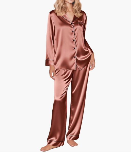 Women’s Silk Pajama Set just $11.99!