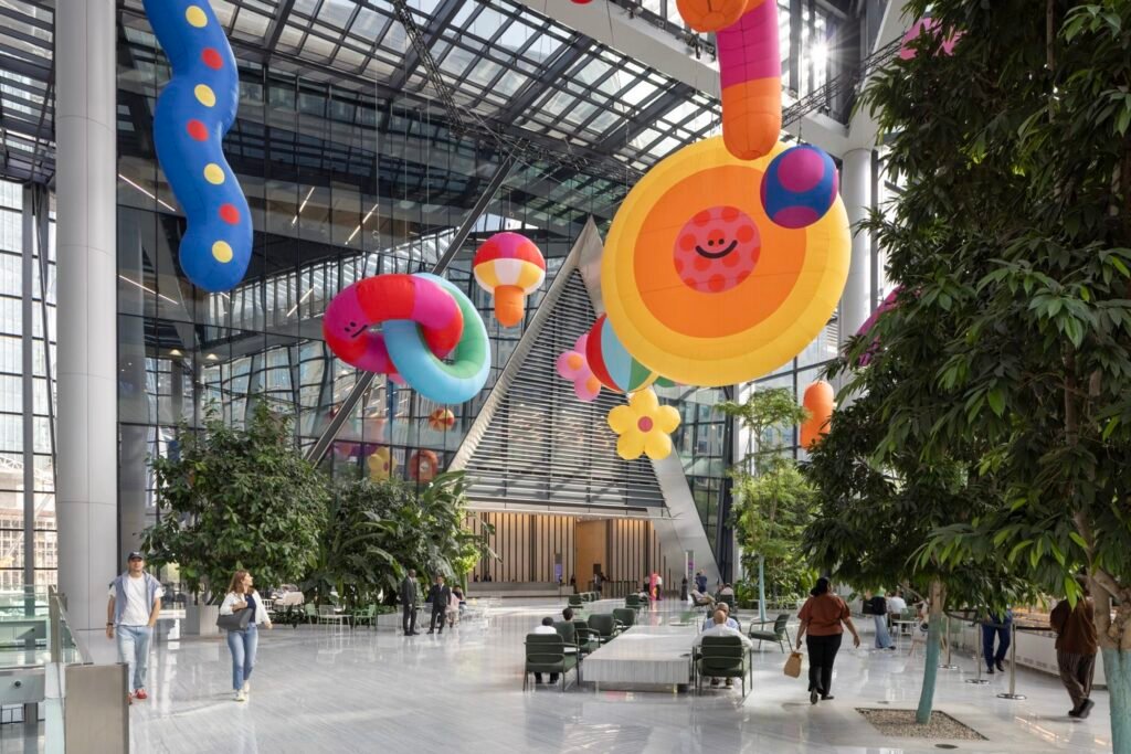 An Inflatable Pool Party by Craig & Karl Fills a Dubai Atrium with Summer Fun