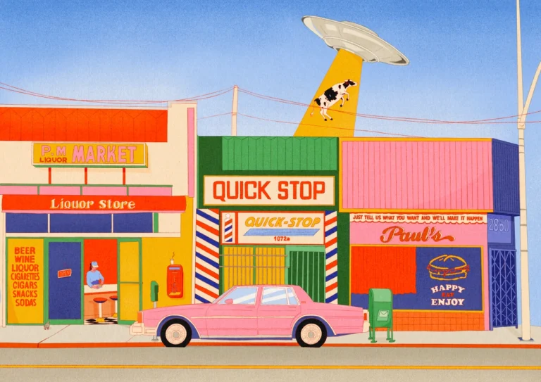 Clara Biel turns laundromats, pool halls and supermarkets into reminders to slow down
