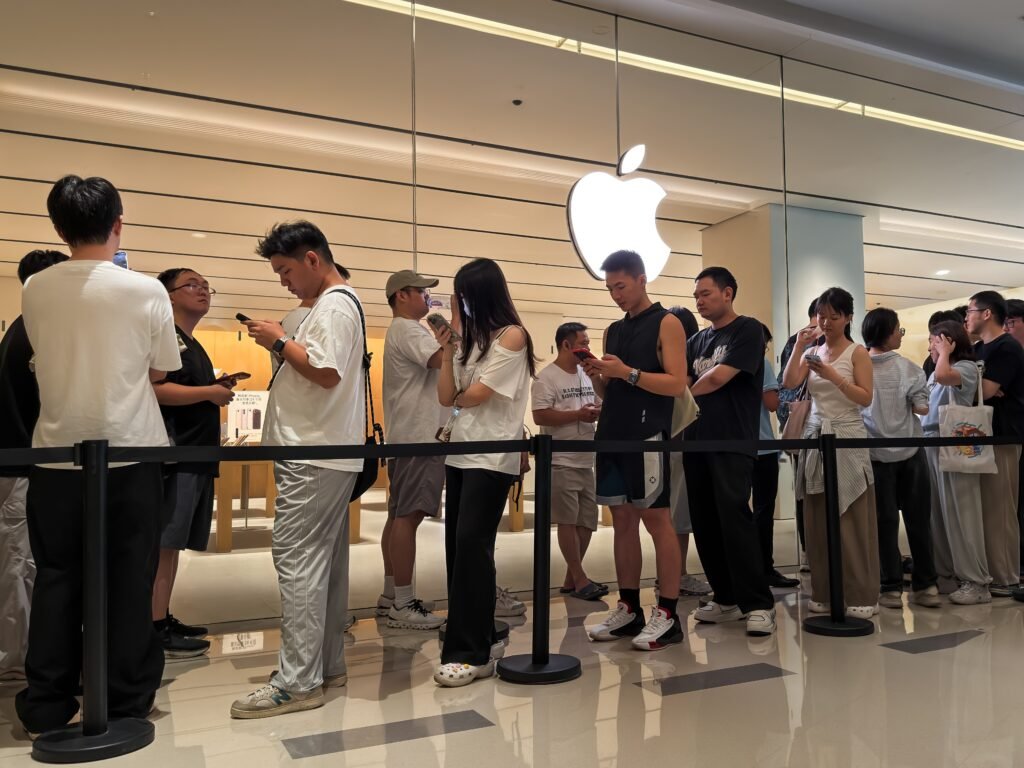 Photos show people lining up around the world for the iPhone 18 Pro launch