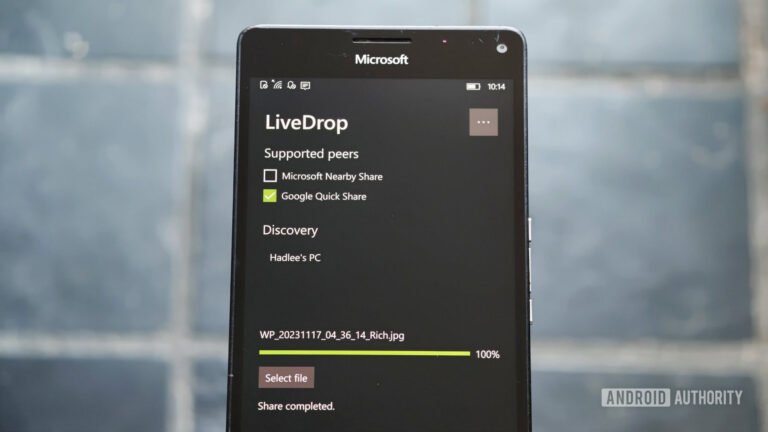 Windows Phone might be dead, but it now (unofficially) supports Quick Share