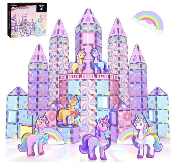 Magnetic Tiles Unicorn Theme Building Set, 100 Pieces only $25.19!