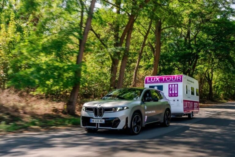 BMW iX3 Tows And Powers Mobile Photo Studio Across France