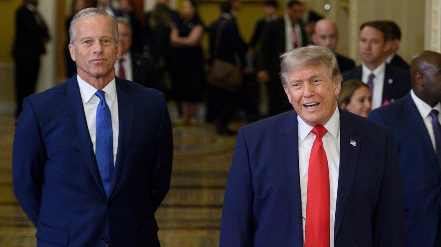 Trump on convention crowd booing Thune: 'No, no. John is working hard'
