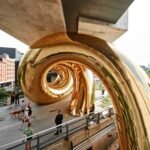 A Giant Gold Coil by Plastique Fantastique Created a Loopy Portal on the High Line