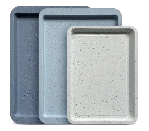 Art & Cook 3-Piece Ceramic Nonstick Cookie Sheet Set only $15.99 today!