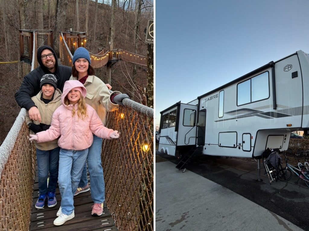 A family of 4 lives in an RV full time. It's helping them pay off debt while traveling.
