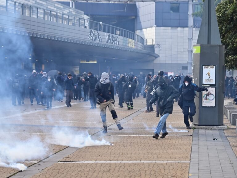 Chaos and looting roiled major cities as Europeans poured into the streets to protest rising living costs