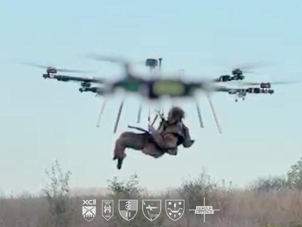 Ukrainian forces say they used a heavy drone to evacuate a wounded soldier for the first time