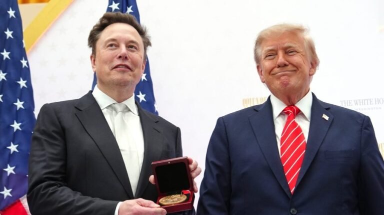 Trump's rekindled alliance with Elon Musk on display at medal ceremony