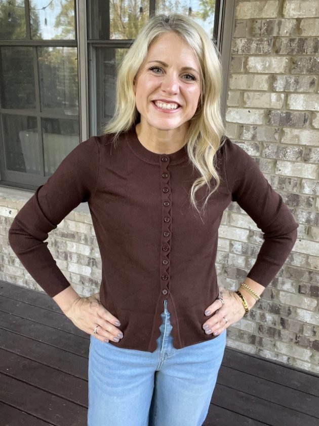 Women’s Cropped Button Up Cardigan only $16.79! 