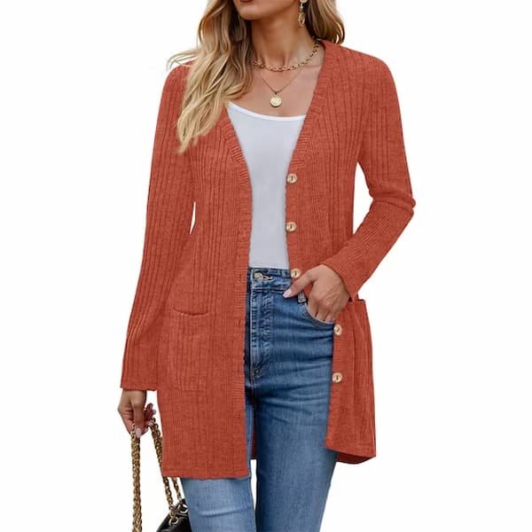 Long-Sleeve Fall Cardigan with Pockets only $13.29 (Reg. $28)!