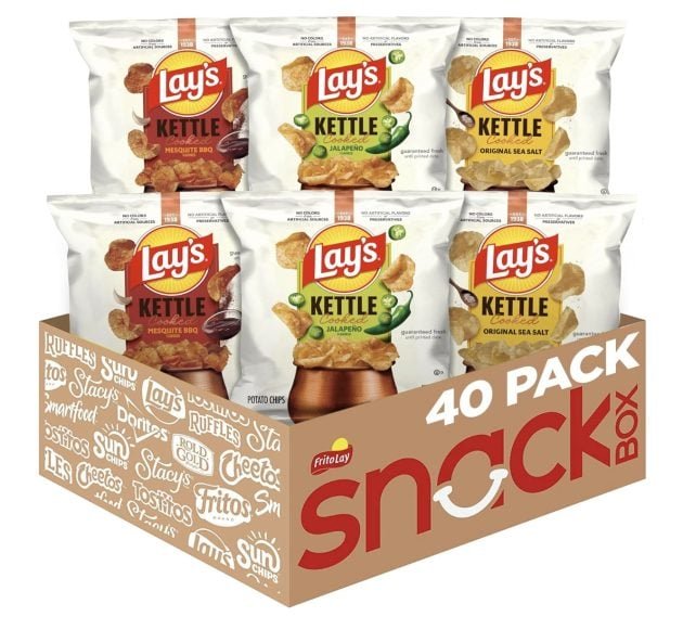 Lay’s Kettle Cooked Potato Chips, Variety Pack (Pack of 40) only $11.52 shipped!