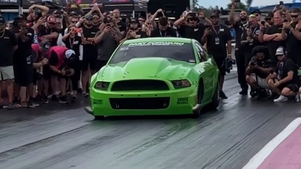3,000-HP Mustang Blows A Tire At 228 MPH