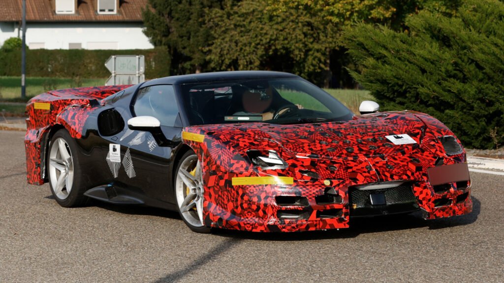 Hybrid-Free Ferrari 296 Challenge Stradale Spied Wearing Funny-Looking Camouflage